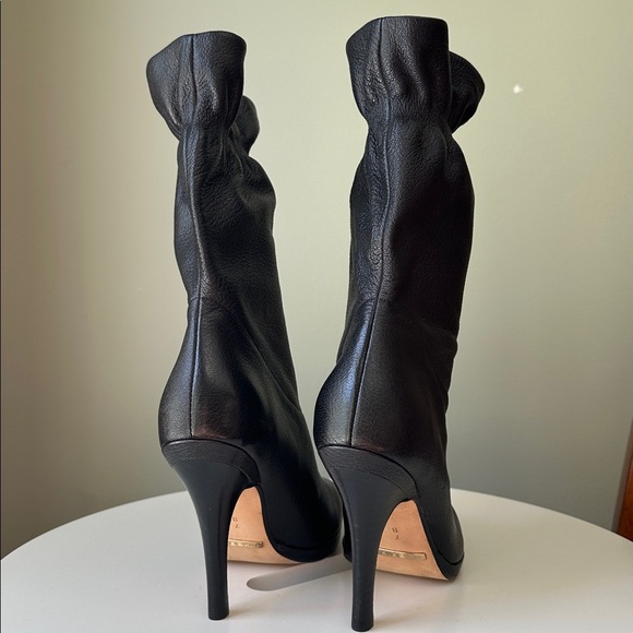 Cole Haan Gali Ruched Leather Boot Slouchy Elastic Top Nike Air Technology EUC - Picture 10 of 16